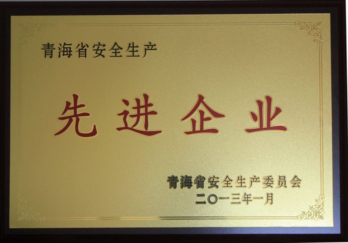 青海物产荣获&ldquo;2012年度安全生产先进企业&rdquo;荣誉称号